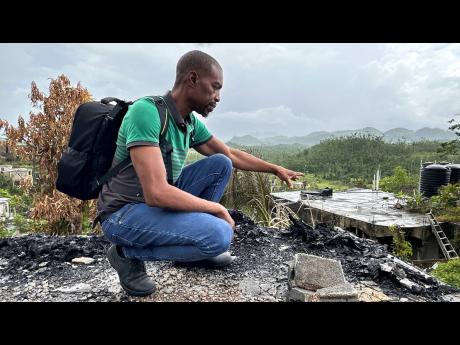 Dave Wright, Nyermah’s granduncle, shows where the infant’s playpen was situated.