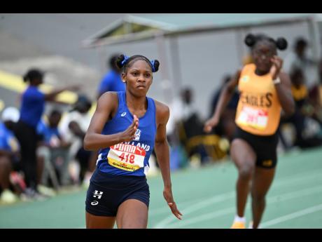 Credit: Ricardo Makyn Shanoya Douglas competing for her school Holland High at the 2026 ISSA GraceKennedy Boys and Girls’ Athletics Championships at the National Stadium on Saturday, March 28.