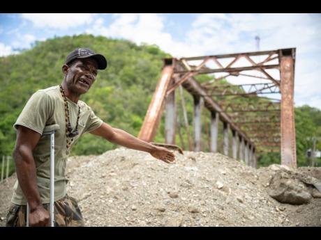 Credit: Gladstone Taylor The entrance to the bridge is now heavily blocked with sand. Johnson said that on the night of his fall, there was no such heavy buildup in place. He recalled seeing only a small heap and assumed it came from a truck that may have broken down or offloaded material in the area.