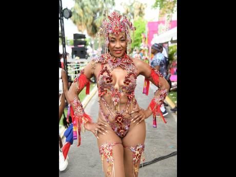 All smiles for road march, dancehall artiste D’Angel poses in her Inferno pick.