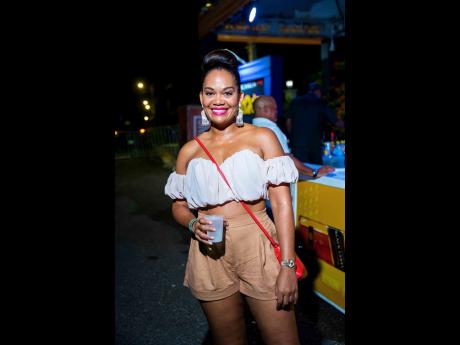 Credit: Contributed Dr Zeudi Munroe turned heads in a simple yet fete-ready look on the Frenchmen scene.