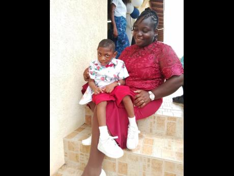 Janeille Jackson-Parkinson and son RJ.